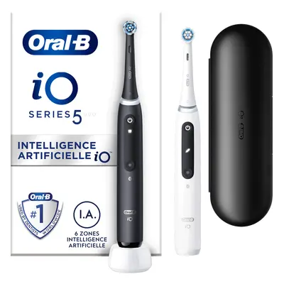 Oral-B iO 5 Pack 2 brosses à dents électriques avec brossettes