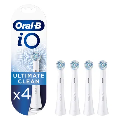 Oral-B iO - 4 brossettes Ultimate Clean Blanches - 12 mois