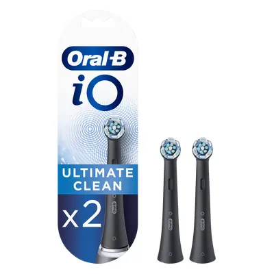 Oral-B iO Ultimate Clean Brossettes Noires, Lot de 2