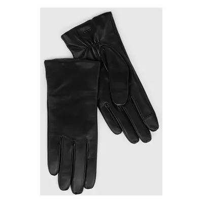 ECCO Gloves W - Gants en cuir pour femme - Noir