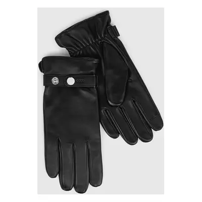 ECCO Gloves M - Gants en cuir pour homme - Noir