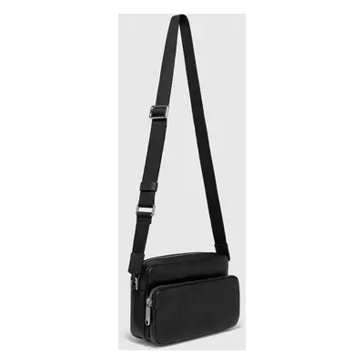 ECCO Textureblock - Sac appareil photo en cuir - Noir - Size: 22X15X8 cm (UK 8.66x5.91x3.15 in)