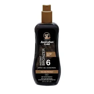 Australian Gold Sunscreen SPF6 Spray Gel With Instant Bronzer 237ml