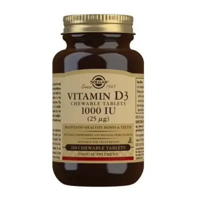 Solgar Vitamina D3 1000 Iu 25 µg 100 Comprimidos Masticables