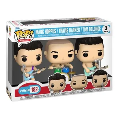 Figurines Funko Pop Rocks Blink 182 3 Pack Mark Hoppus Travis Barker Tom DeLonge - Neuf