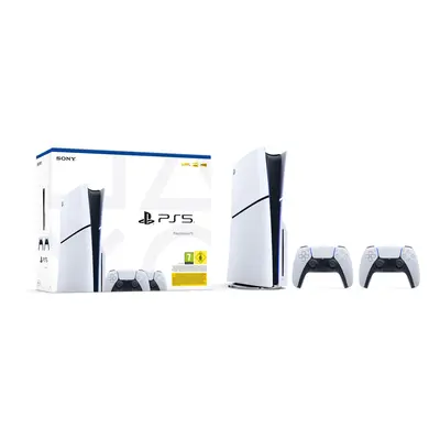 Pack PS5 Slim & 2e Manette Dualsense Blanche - Console de jeux PlayStation 5 Slim 1 To (Standard