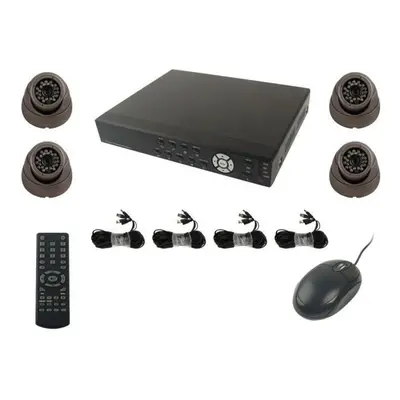 Kit Vidéo Surveillance 4 Caméras 1 3 Sharp Ccd 420 Tvl + Enregistreur Numérique YONIS - Neuf