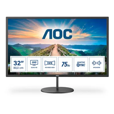 AOC V4 Q32V4 écran plat de PC 80 cm (31.5 ) 2560 x 1440 pixels 2K Ultra HD LED Noir - Neuf