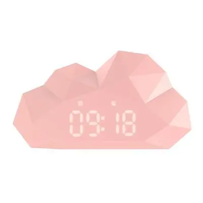 Réveil Digital Lumineux Mini Cloudy - Horloge Table de Nuit & Bureau - avec Fonction Snooze - po