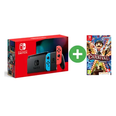 Switch & Carnival Games - console de jeux portables 15,8 cm (6.2 ) 32 Go Écran tactile Wifi Bleu