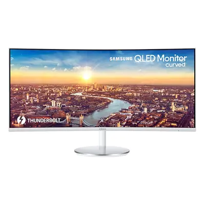 Samsung C34J791WTP 86,4 cm (34 ) 3440 x 1440 pixels UltraWide Quad HD QLED Argent, Blanc - Neuf