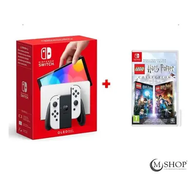 Switch (modèle OLED) + LEGO Harry potter, Blanc - Bon état