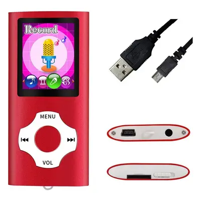 Lecteur MP4 avec micro SD de 128 go rouge - Neuf