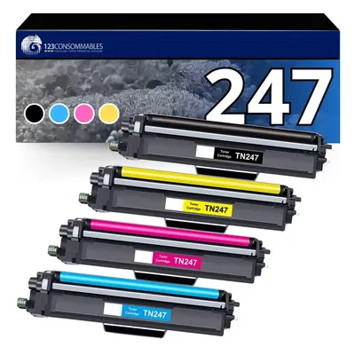 123CONSOMMABLES - TN247 - Toner Compatible pour Brother TN243CMYK TN-243CMYK TN 243 DCP-L3550CDW