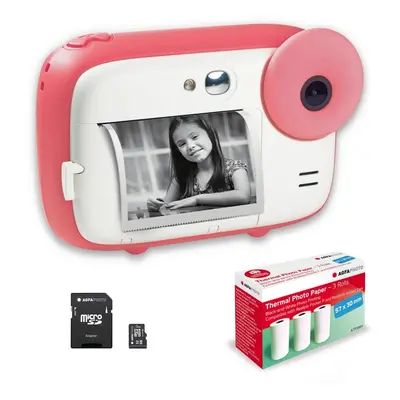 AGFA PHOTO Pack Realikids Instant Cam + 1 carte Micro SD 32GB + 3 rouleaux Papier Thermique ATP3