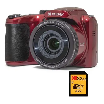 KODAK Pixpro Astro Zoom AZ255 + Carte Mémoire SD 32 Go - Appareil Photo Bridge Numérique 16 Mp, 