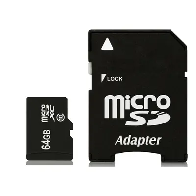 Carte Micro SD 64Go Sdxc Classe 10 Transfert de Fichier Rapide Adaptateur Fourni YONIS - Neuf