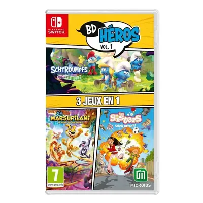 Pack Bd Heros Vol.1 : Les Schtroumpfs Mission Malfeuille Sisters 1 Marsupilami - Jeu Nintendo Sw