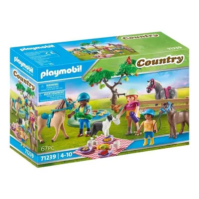 PLAYMOBIL - 71239 - Country - Cavaliers, chevaux et pique-nique - Neuf