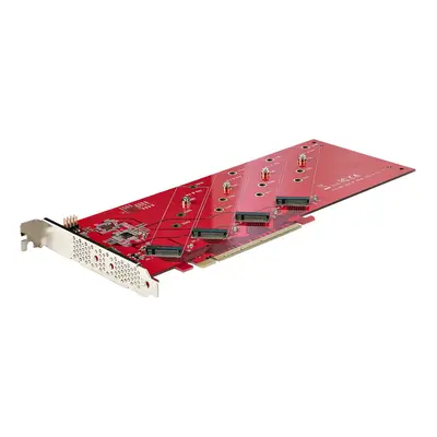 StarTech.com QUAD-M2-PCIE-CARD-B carte et adaptateur d'interfaces Interne M.2 - Neuf