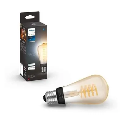 Ampoule LED connectée Philips Hue White Ambiance E27 Filament ST64 avec Bluetooth et commande vo