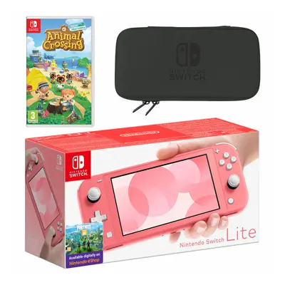 Nintendo Switch Lite (Coral) Animal Crossing: New Horizons Pack + NSO 3 months console de jeux p