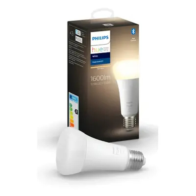 Ampoule LED connectée Philips Hue White E27 100W, compatible Bluetooth et assistants vocaux - Ne