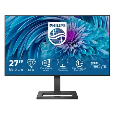 Philips E Line 275E2FAE/00 écran plat de PC 68,6 cm (27 ) 2560 x 1440 pixels 4K Ultra HD LED Noi