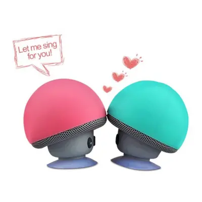 Enceinte Champignon Bluetooth pour Smartphone Ventouse Haut-Parleur Micro Mini (ROSE) - Neuf