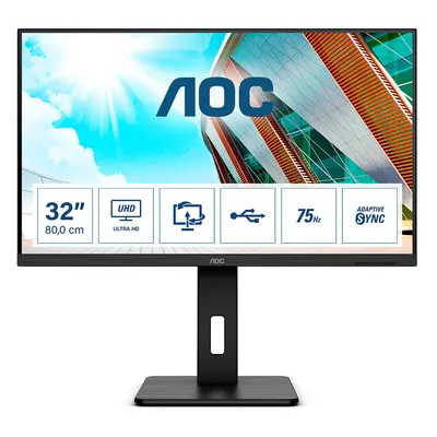 AOC P2 U32P2 écran plat de PC 80 cm (31.5 ) 3840 x 2160 pixels 4K Ultra HD LED Noir - Neuf