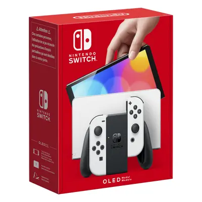 Switch (OLED) - Console de jeux portables 17,8 cm (7 ) 64 Go Écran tactile Wifi, Blanc - Neuf