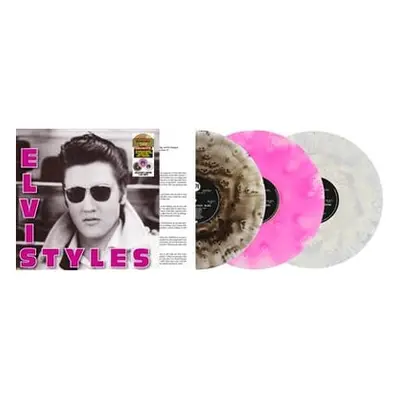 Elvis Styles Vinyle Effet Nuage Rose Néon, Noir et Blanc - Neuf