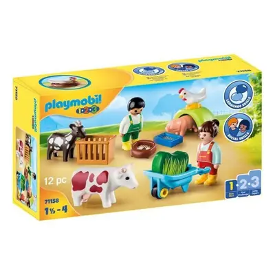 PLAYMOBIL - 71158 - PLAYMOBIL 1.2.3 - Animaux de la ferme - Neuf