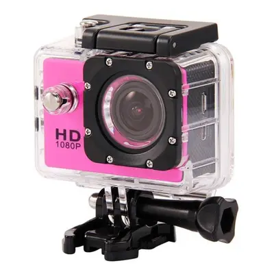 Camera Embarquée Sport LCD Caisson Étanche Waterproof 12Mp HD 1080P Rose 4 Go YONIS - Neuf