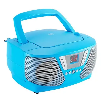 Lecteur Radio CD Portable - BIGBEN INTERACTIVE - CD60BLSTICK - Bleu + Stickers - Neuf