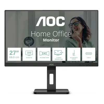 AOC Q27P3CV écran plat de PC 68,6 cm (27 ) 2560 x 1440 pixels Quad HD LED Noir - Neuf