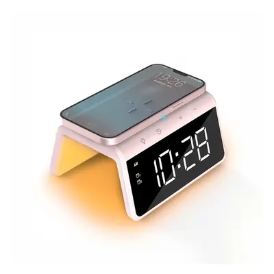 Réveil numérique Caliber - Réveil avec charge sans fil - Horloge numérique - Réglable en luminos