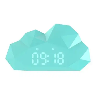 Réveil Digital Lumineux Mini Cloudy - Horloge Table de Nuit & Bureau - avec Fonction Snooze - Po