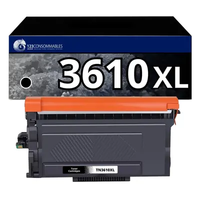 123CONSOMMABLES - TN-3610XL Toner Compatible avec Brother TN3610 XL HL-L6410DN, MFC-L6910DN - Ne