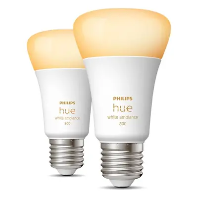 Philips Huewa Ampoule Intelligente 6W A60 E27 2P Eur Lumière Blanche (Pack de 2) - Neuf