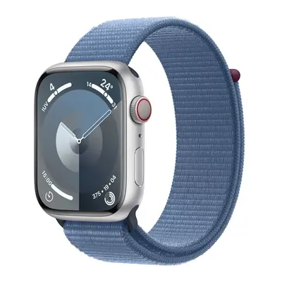 Watch Series 9 GPS + Cellulaire, boitier en aluminium de 45 mm avec boucle sport, Bleu - Neuf