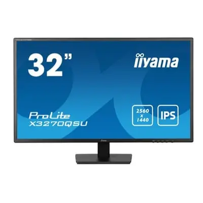 Ecran IIYAMA 31,5 Noir 3ms dalle IPS 2560x1440 100Hz 250 cd/m2 2xHDMI 1xDisplayPort 3xUSB HUB (3