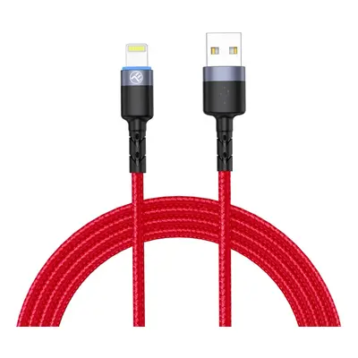 Câble de données Tellur USB vers Lightning avec lumière LED, 3A, 1,2 m, rouge - Neuf