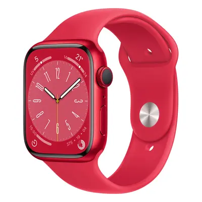 Watch Series 8 OLED 45 mm - Boîtier en Aluminium - Rouge GPS -Bracelet Sport - Rouge - Bon état