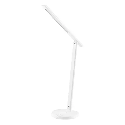 Lampe de bureau Tellur Smart WiFi, 12W, blanc, chaud, Qi 10W, USB 10W, réglable, blanc - Neuf