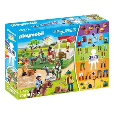 PLAYMOBIL - 70978 - My Figures: Ranch équestre - Figures - Combine tes personnages Animaux & Nat