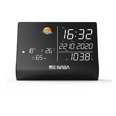 NASA WSP1300 - Station Météo, Enceinte Bluetooth, Ecran LCD 6.4, Fonction Horloge/Calendrier/Rad