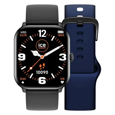 Ice Watch Smart One 38 mm, Noir avec Bracelet supplémentaire Noir Bleu - Neuf