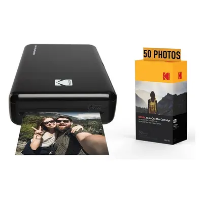 KODAK Pack Imprimante Photo Printer PM220 et cartouche MSC50 - Photos 5.4 * 8.6 cm, WIFI, Compat