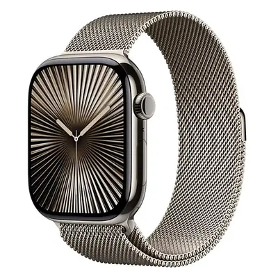 Apple Watch Series 10 (2024) GPS + Cellular, Boitier Titane Naturel de 46mm avec bracelet Titane